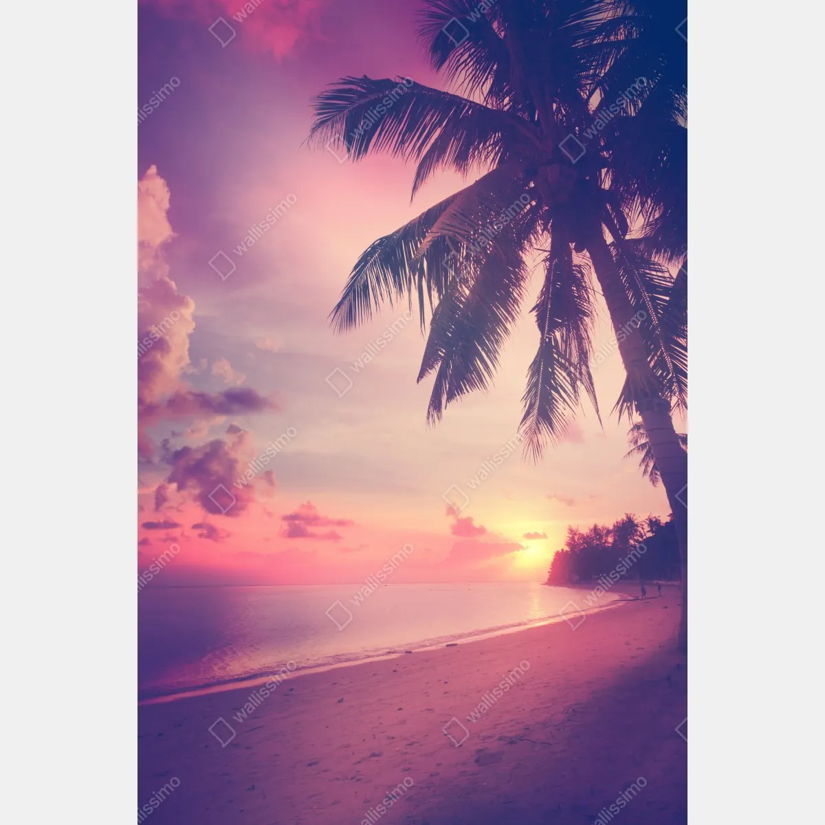 Plakat tropikalny zachód słońca na plaży – Wallissimo® Plakat tropikalny zachód słońca na plaży – Wallissimo®