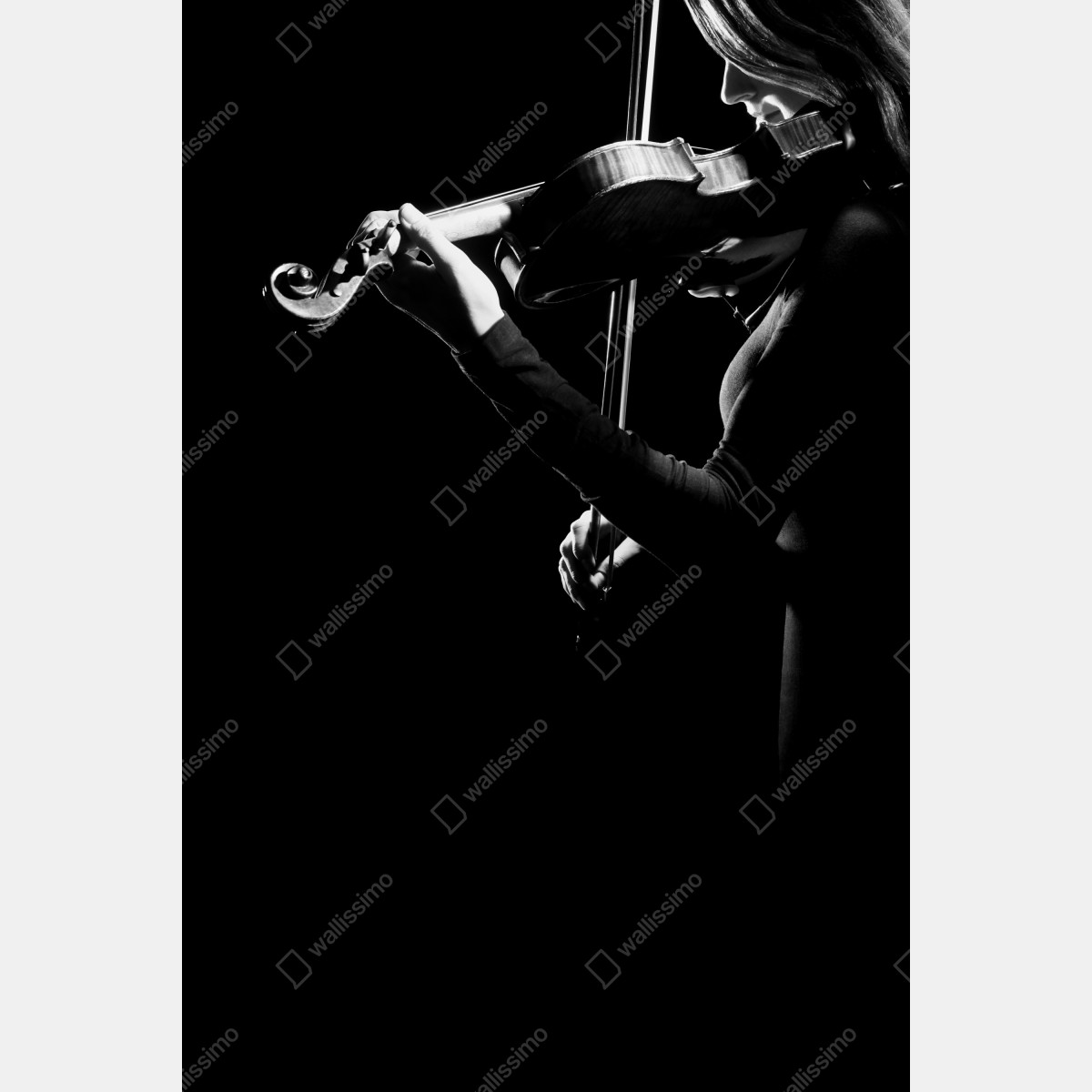 Plakat elegancka skrzypaczka w sylwecie – Wallissimo® Plakat elegancka skrzypaczka w sylwecie – Wallissimo®