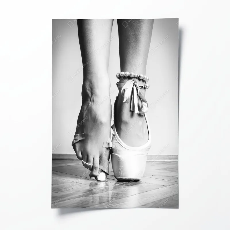 Plakat gracja baletowa na pointach