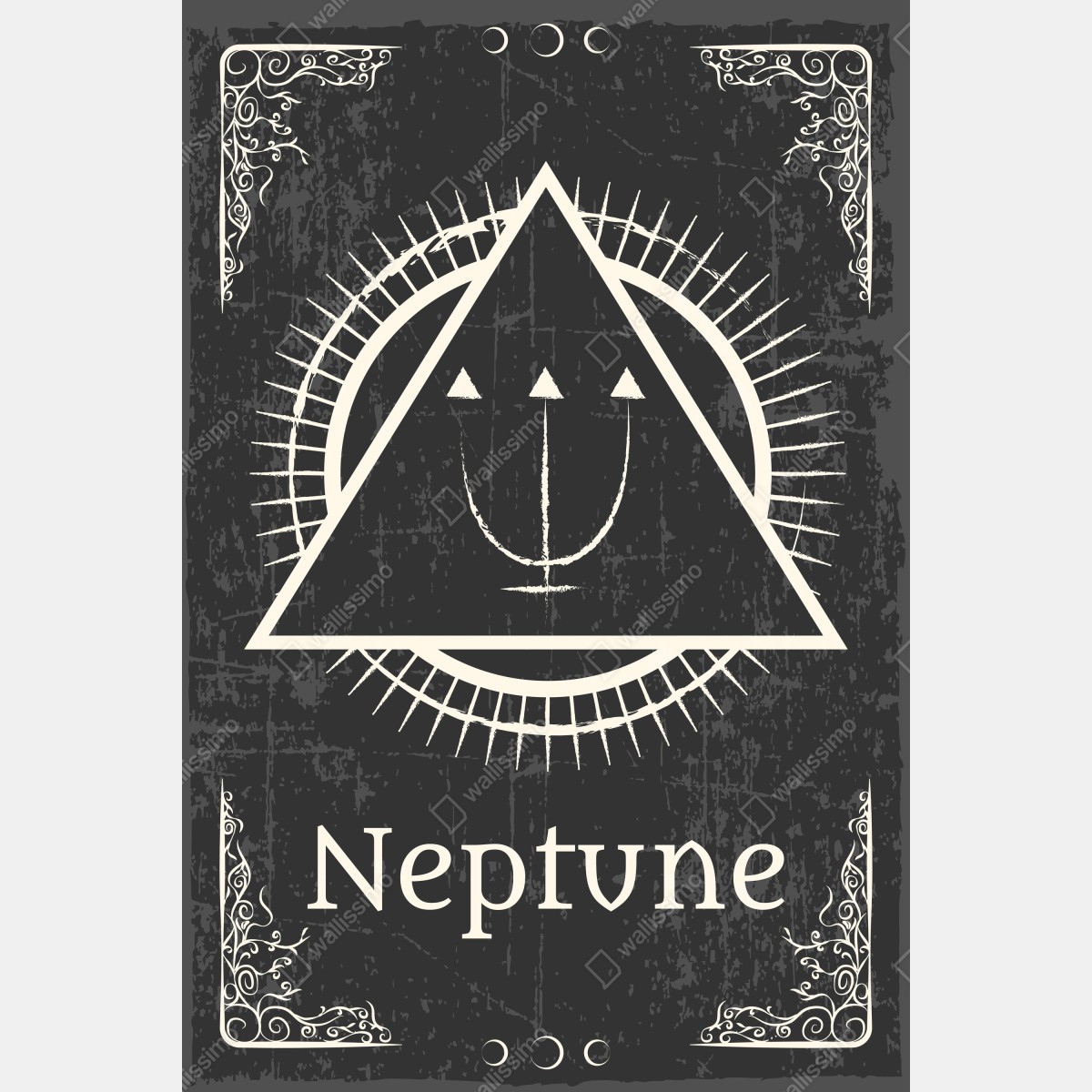 Plakat alchemiczny symbol Neptuna – Wallissimo® Plakat alchemiczny symbol Neptuna – Wallissimo®