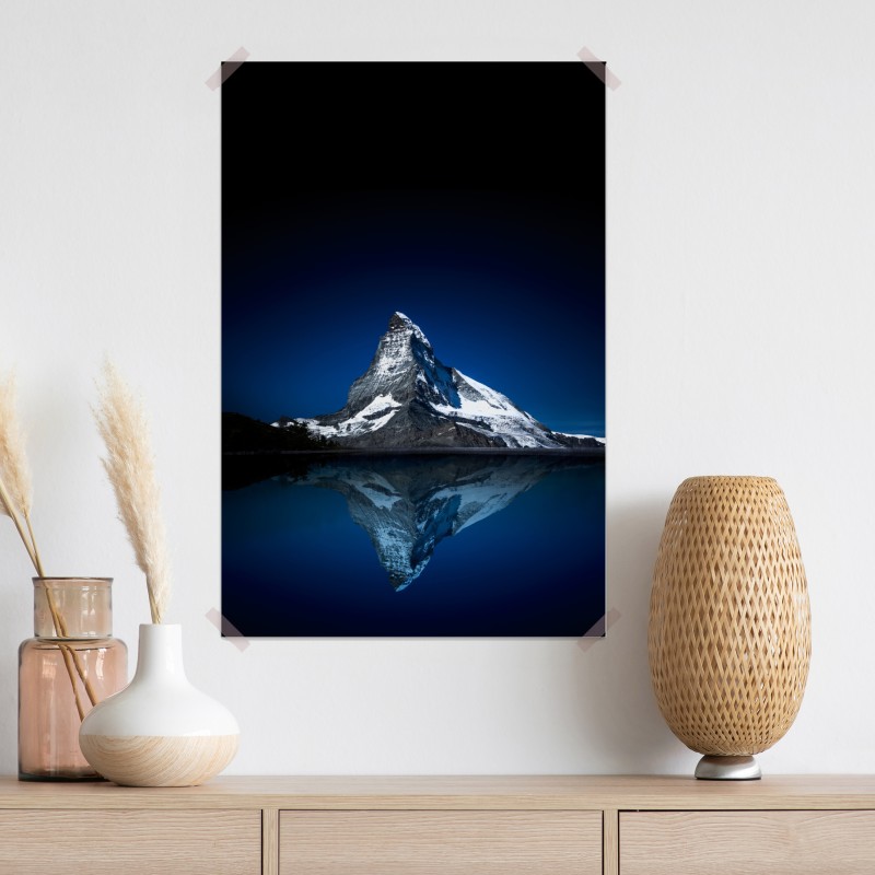 Plakat Matterhorn nocne odbicie – Wallissimo® Plakat Matterhorn nocne odbicie – Wallissimo®