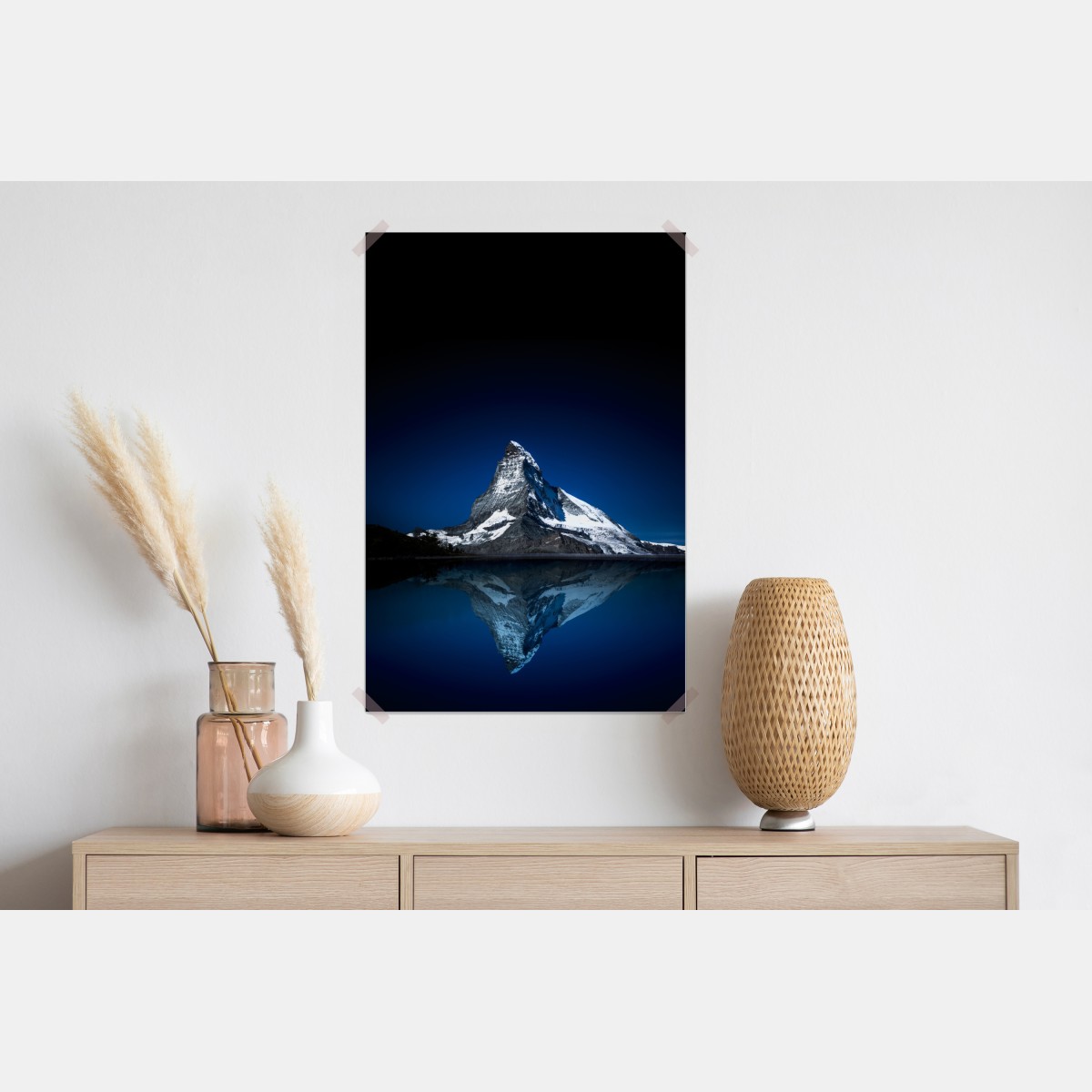 Plakat Matterhorn nocne odbicie – Wallissimo® Plakat Matterhorn nocne odbicie – Wallissimo®
