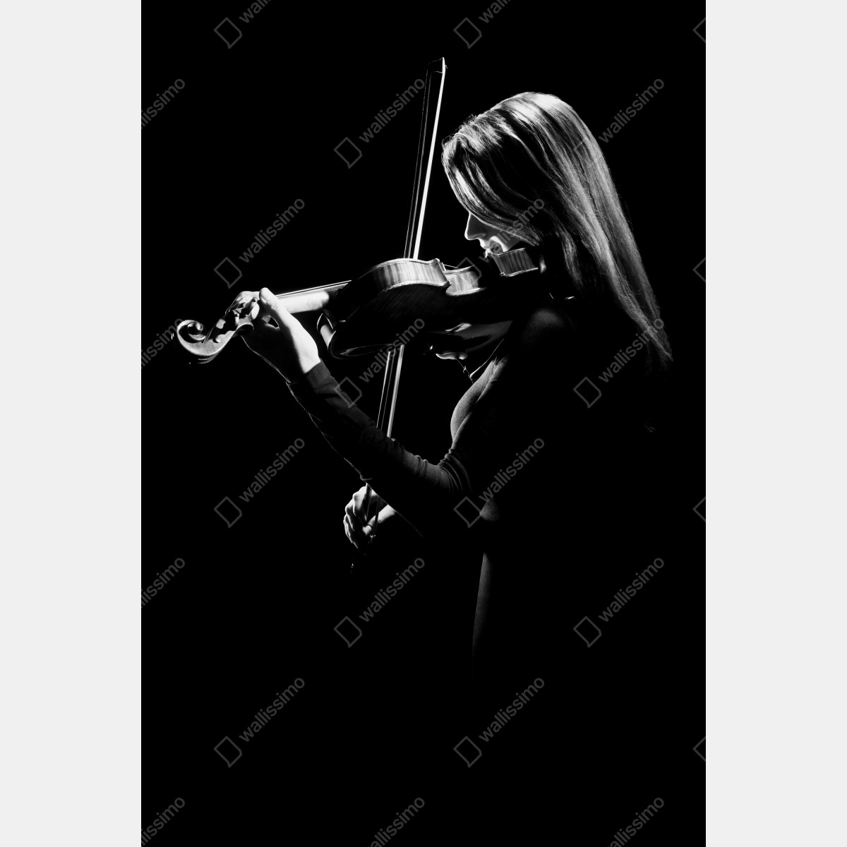 Plakat elegancka sylwetka skrzypaczki – Wallissimo® Plakat elegancka sylwetka skrzypaczki – Wallissimo®