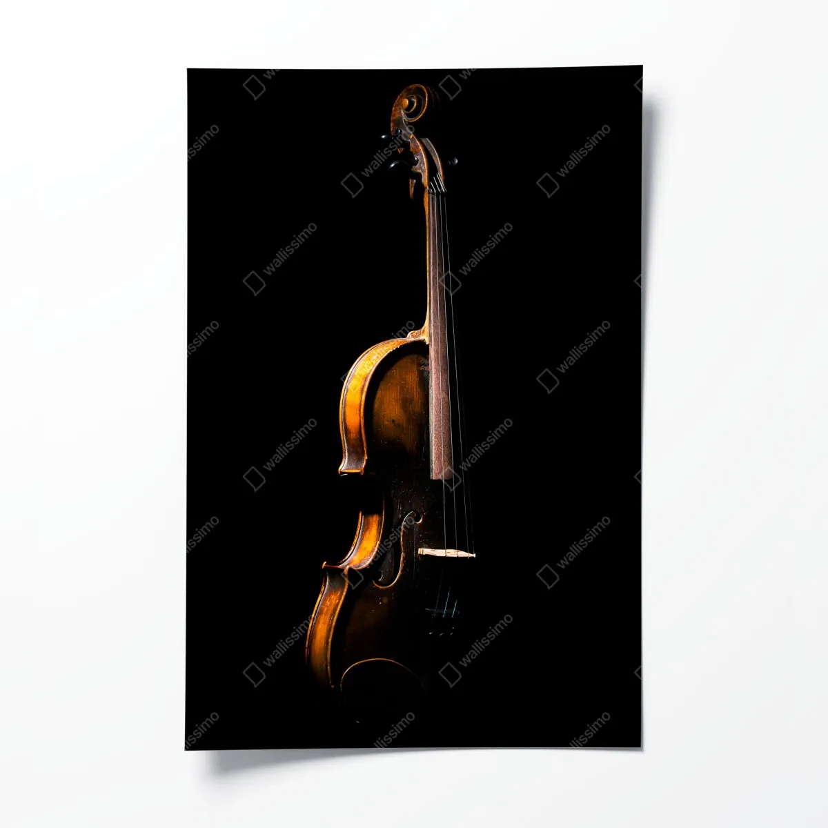 Plakat eleganckie retro skrzypce na czarnym tle – Wallissimo® Plakat eleganckie retro skrzypce na czarnym tle – Wallissimo®