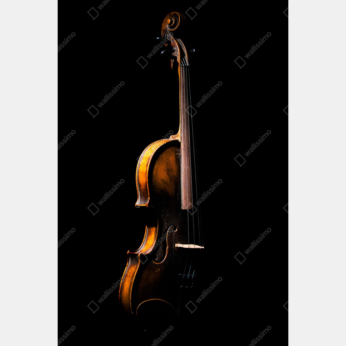 Plakat eleganckie retro skrzypce na czarnym tle – Wallissimo® Plakat eleganckie retro skrzypce na czarnym tle – Wallissimo®