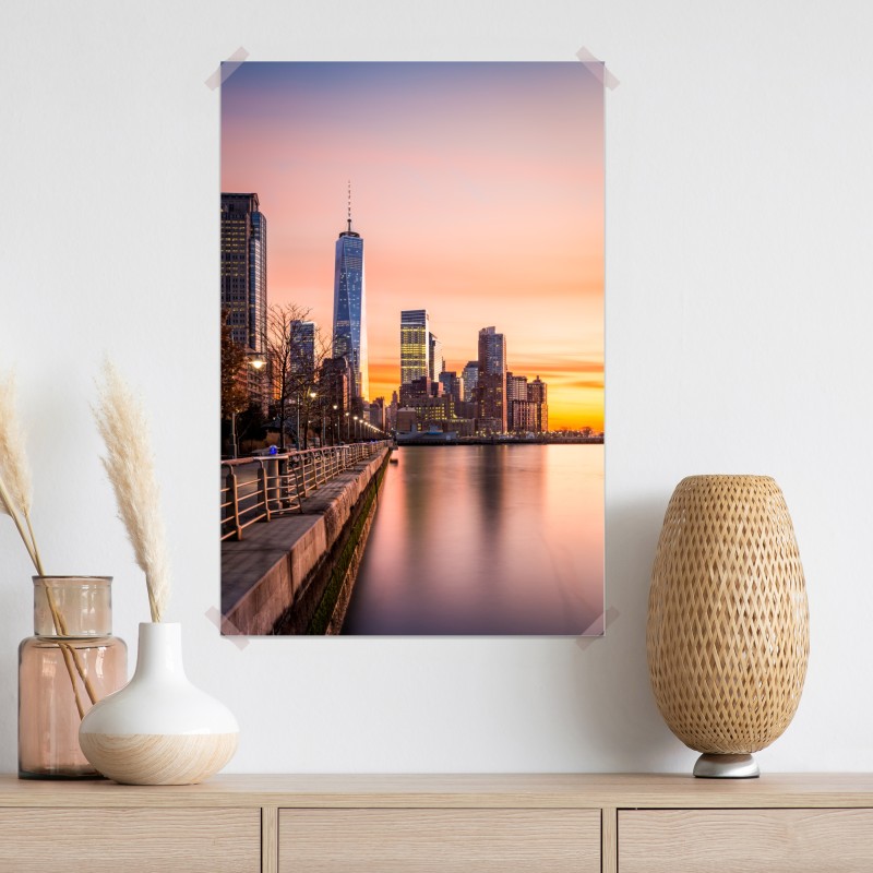 Plakat Dolny Manhattan zachód słońca – Wallissimo® Plakat Dolny Manhattan zachód słońca – Wallissimo®