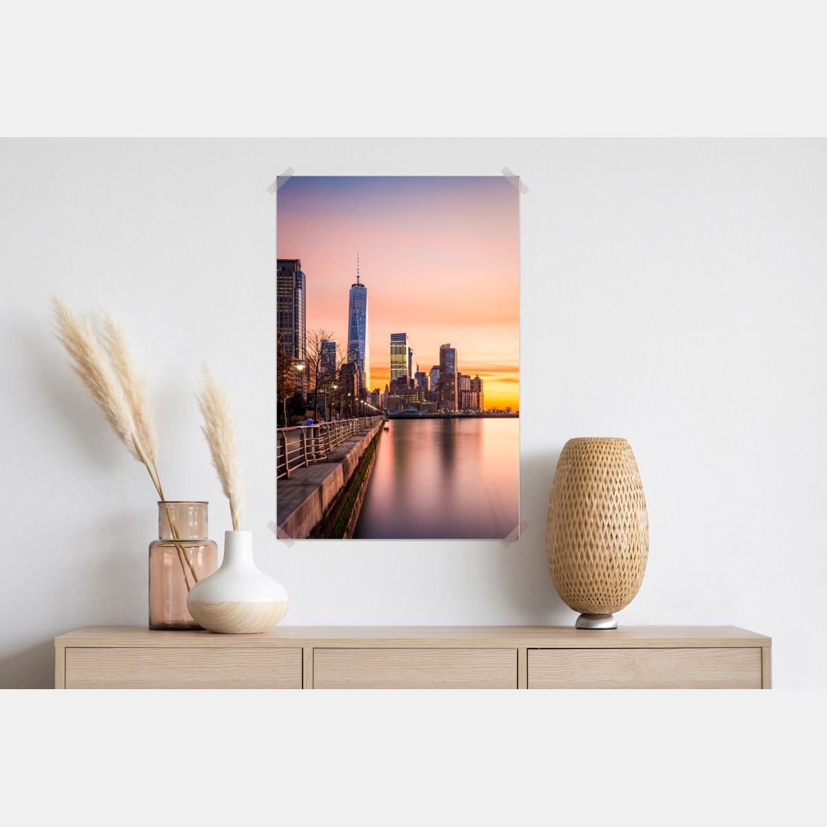 Plakat Dolny Manhattan zachód słońca – Wallissimo® Plakat Dolny Manhattan zachód słońca – Wallissimo®