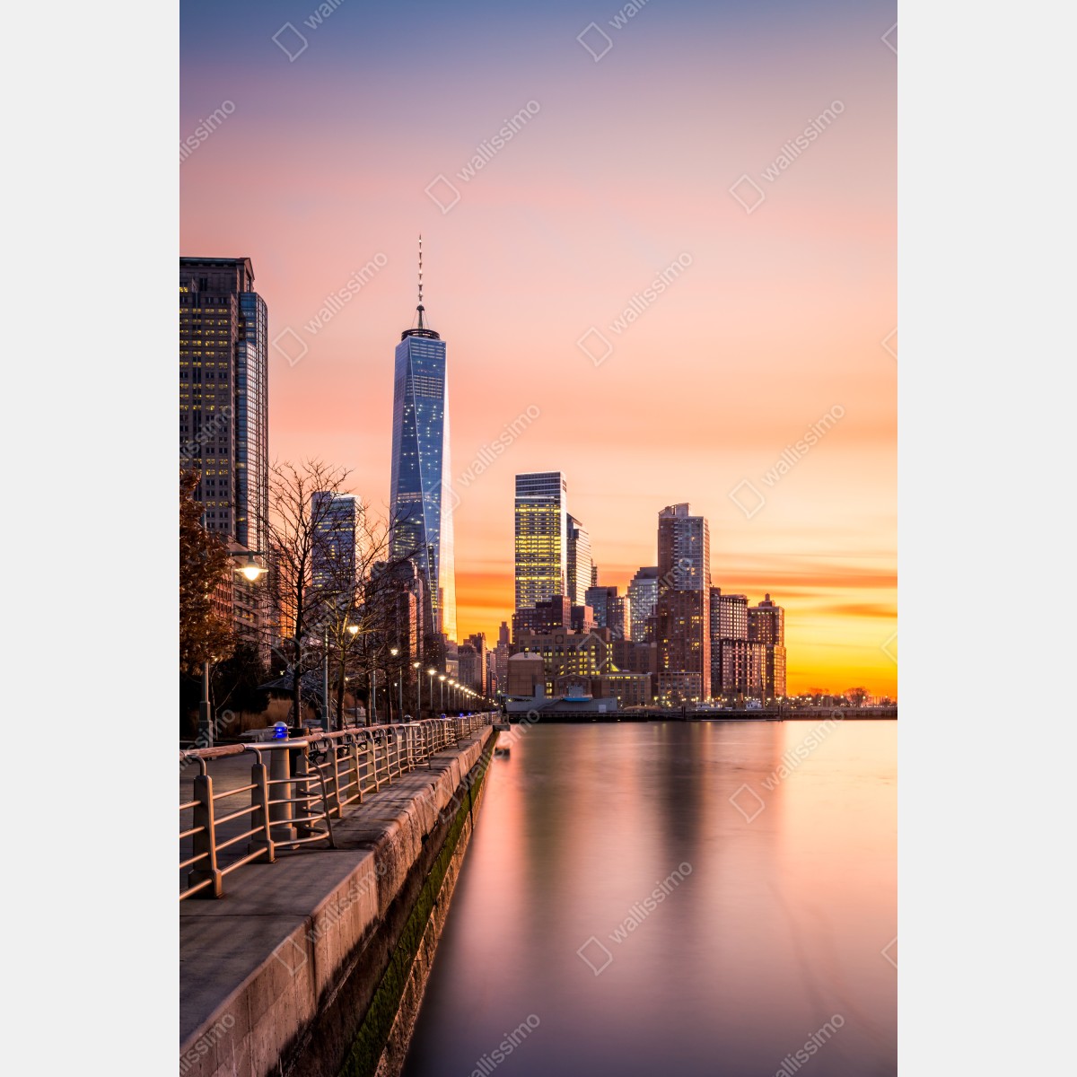 Plakat Dolny Manhattan zachód słońca – Wallissimo® Plakat Dolny Manhattan zachód słońca – Wallissimo®