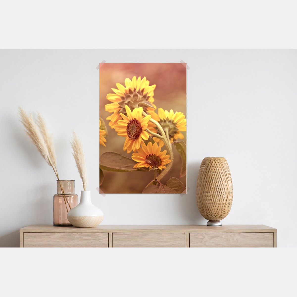 Plakat vintage bukiet słoneczników w ciepłym świetle – Wallissimo® Plakat vintage bukiet słoneczników w ciepłym świetle – Wallissimo®