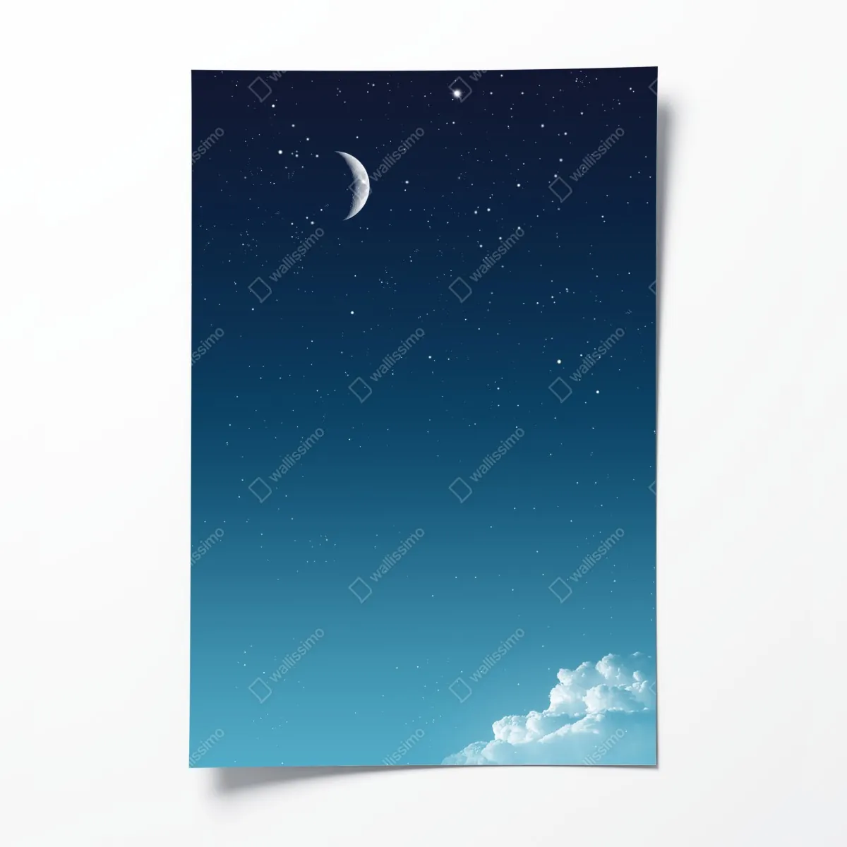 Plakat spokojne nocne niebo z księżycem – Wallissimo® Plakat spokojne nocne niebo z księżycem – Wallissimo®