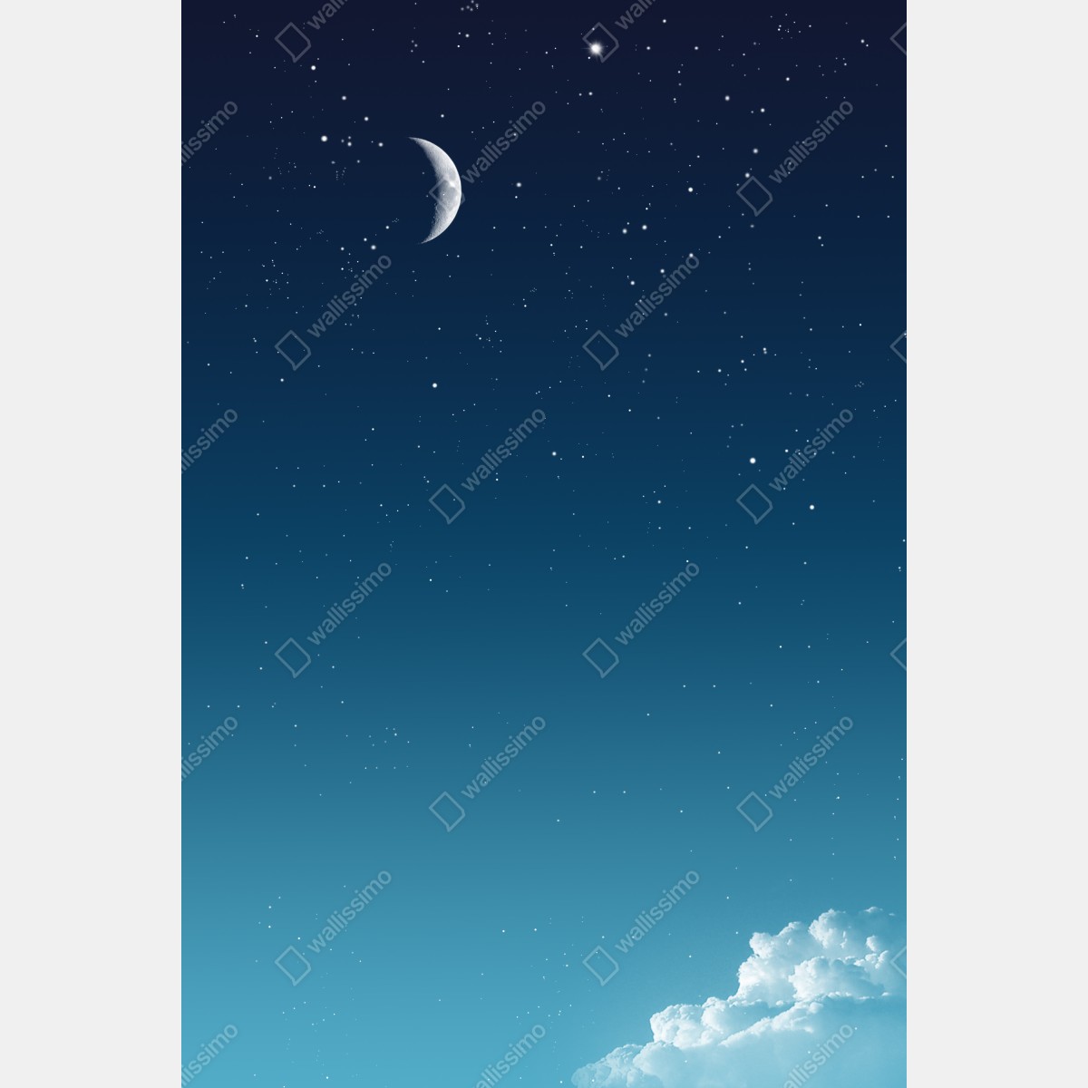 Plakat spokojne nocne niebo z księżycem – Wallissimo® Plakat spokojne nocne niebo z księżycem – Wallissimo®