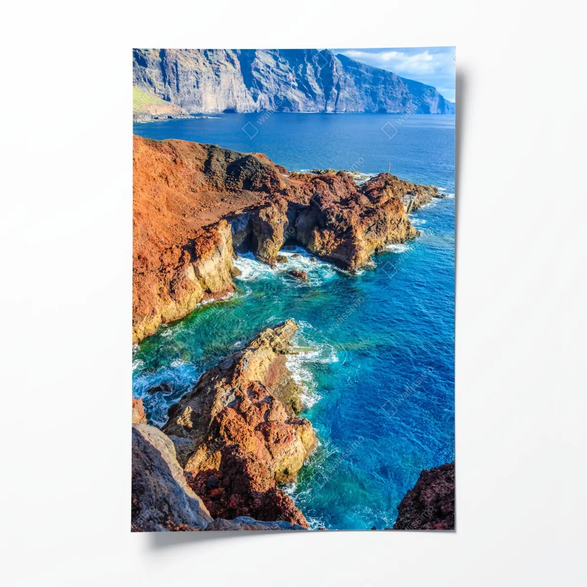 Plakat surowe klify i turkusowe morze przy Punto Teno, Teneryfa – Wallissimo® Plakat surowe klify i turkusowe morze przy Punto Teno, Teneryfa – Wallissimo®