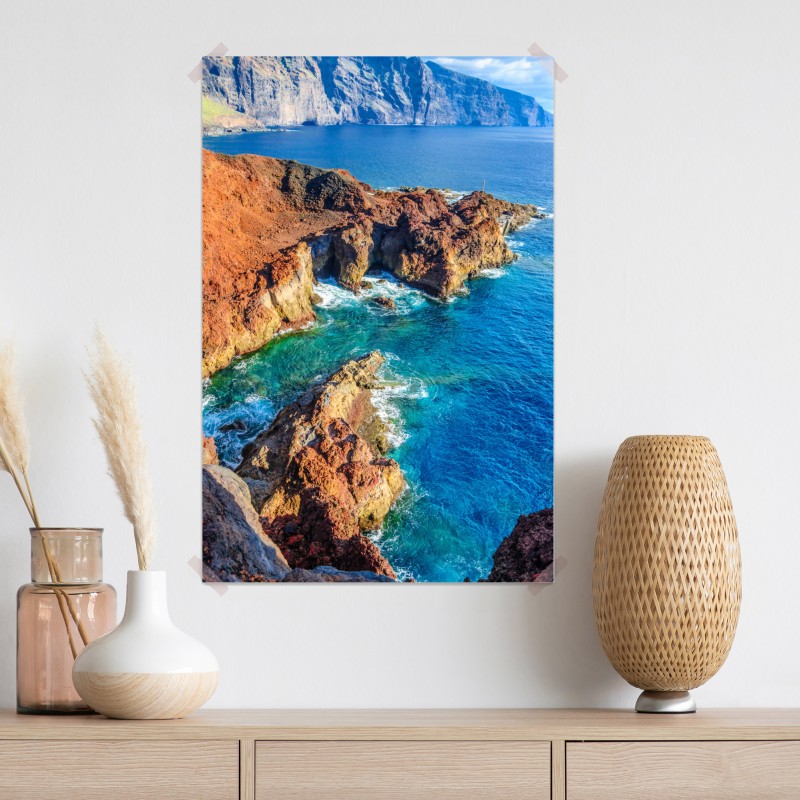 Plakat surowe klify i turkusowe morze przy Punto Teno, Teneryfa – Wallissimo® Plakat surowe klify i turkusowe morze przy Punto Teno, Teneryfa – Wallissimo®