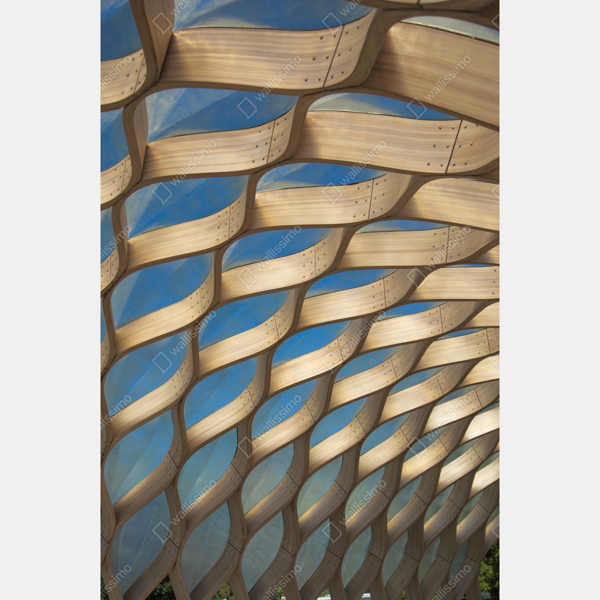 Plakat drewniany ażurowy daszek w Chicago – Wallissimo® Plakat drewniany ażurowy daszek w Chicago – Wallissimo®