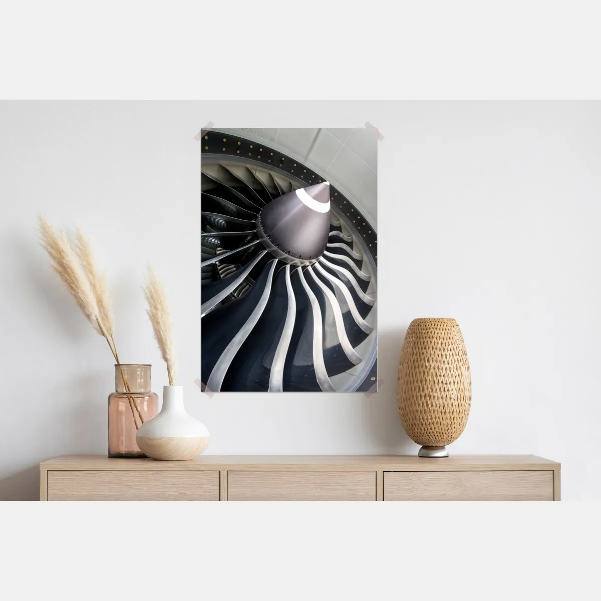 Plakat zbliżenie na turbinę silnika odrzutowego – Wallissimo® Plakat zbliżenie na turbinę silnika odrzutowego – Wallissimo®