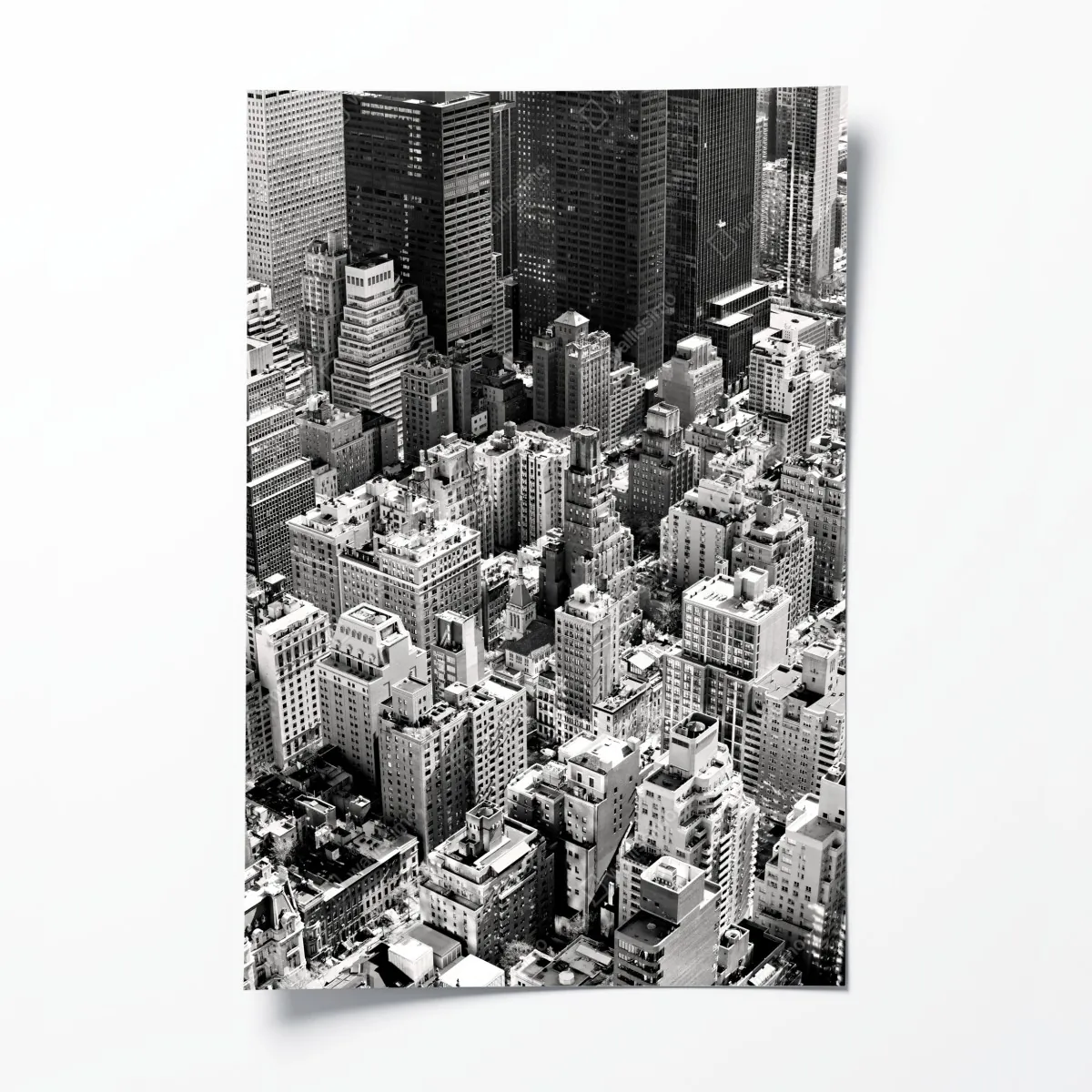 Plakat Manhattan widok z lotu ptaka w monochromie – Wallissimo® Plakat Manhattan widok z lotu ptaka w monochromie – Wallissimo®