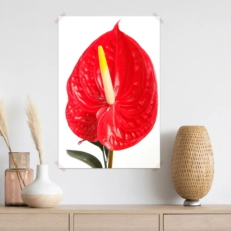 Plakat intensywne czerwone anturium – Wallissimo® Plakat intensywne czerwone anturium – Wallissimo®