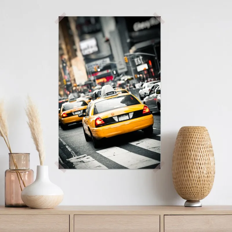 Plakat żółta taksówka na ulicach Nowego Jorku – Wallissimo® Plakat żółta taksówka na ulicach Nowego Jorku – Wallissimo®