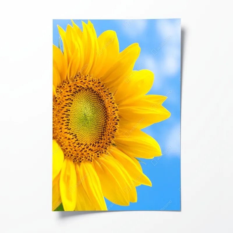 Plakat mglista niebieska panorama gór – Wallissimo®