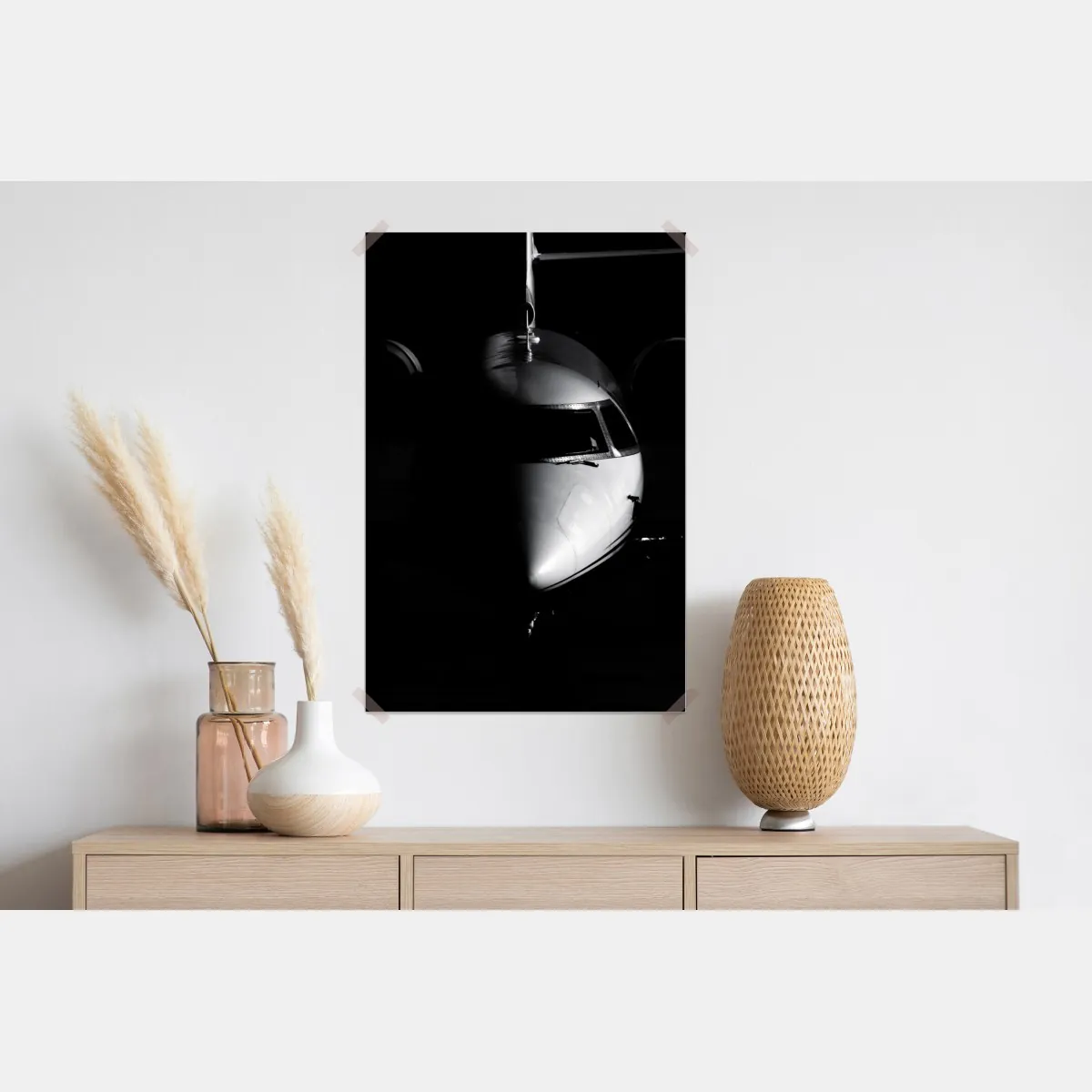 Plakat monochromatyczny portret nosa odrzutowca – Wallissimo® Plakat monochromatyczny portret nosa odrzutowca – Wallissimo®