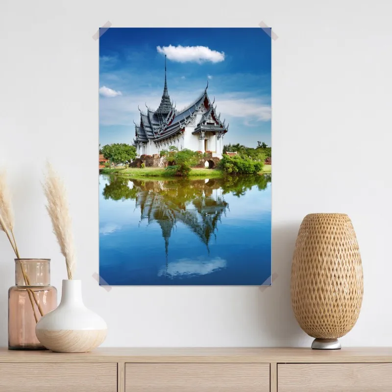 Plakat Sanphet Prasat pałac nad jeziorem – Wallissimo® Plakat Sanphet Prasat pałac nad jeziorem – Wallissimo®