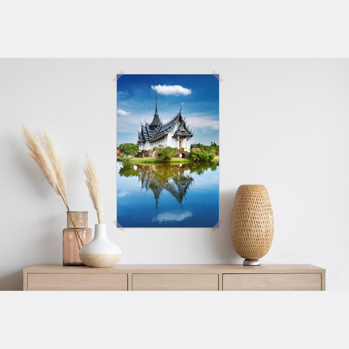 Plakat Sanphet Prasat pałac nad jeziorem – Wallissimo® Plakat Sanphet Prasat pałac nad jeziorem – Wallissimo®