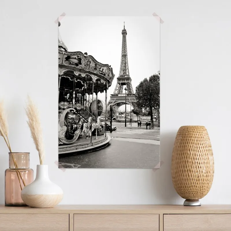 Plakat wieża Eiffla i karuzela w Paryżu – Wallissimo® Plakat wieża Eiffla i karuzela w Paryżu – Wallissimo®