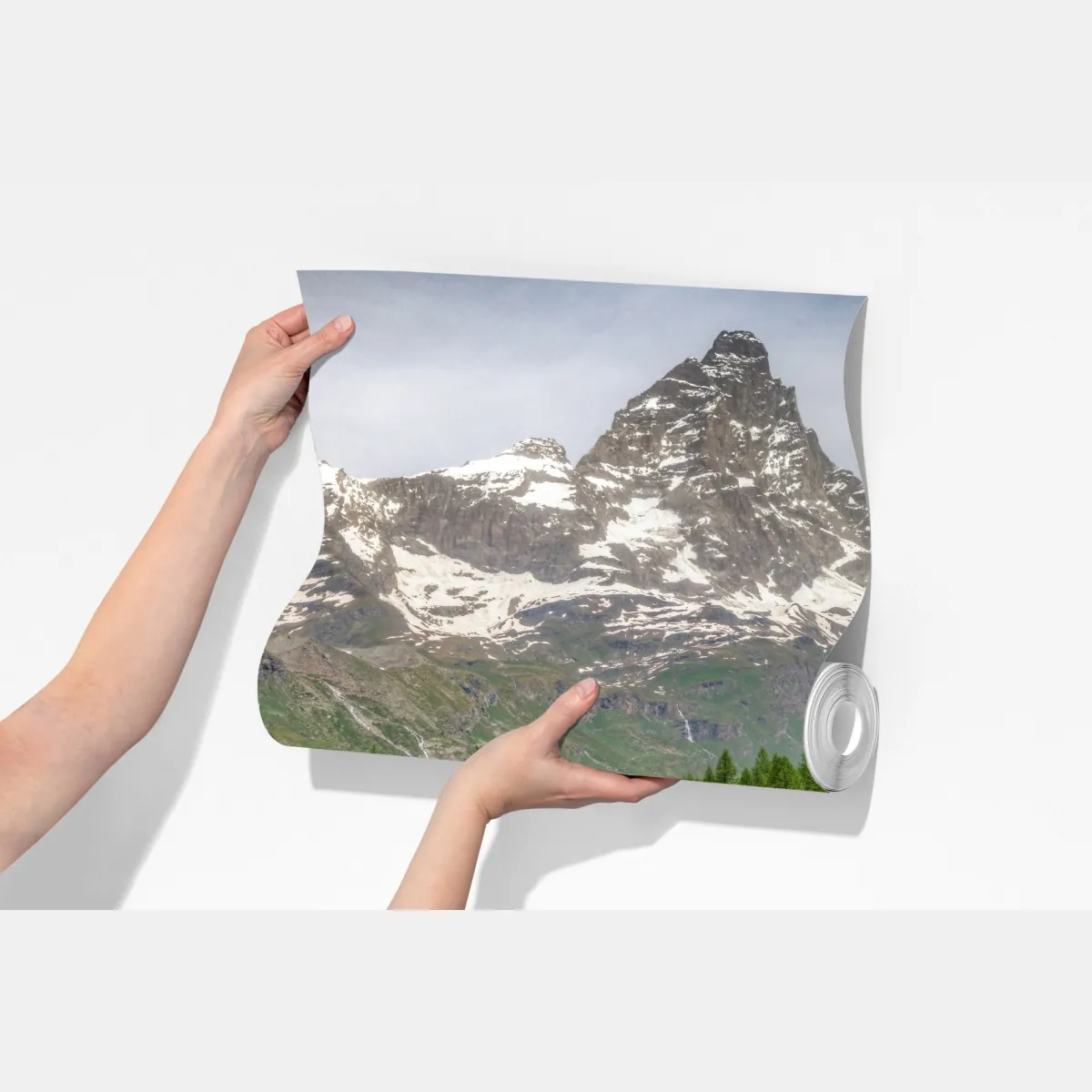 Fototapeta błękitne jezioro przy Cervinia – Wallissimo® Fototapeta błękitne jezioro przy Cervinia – Wallissimo®