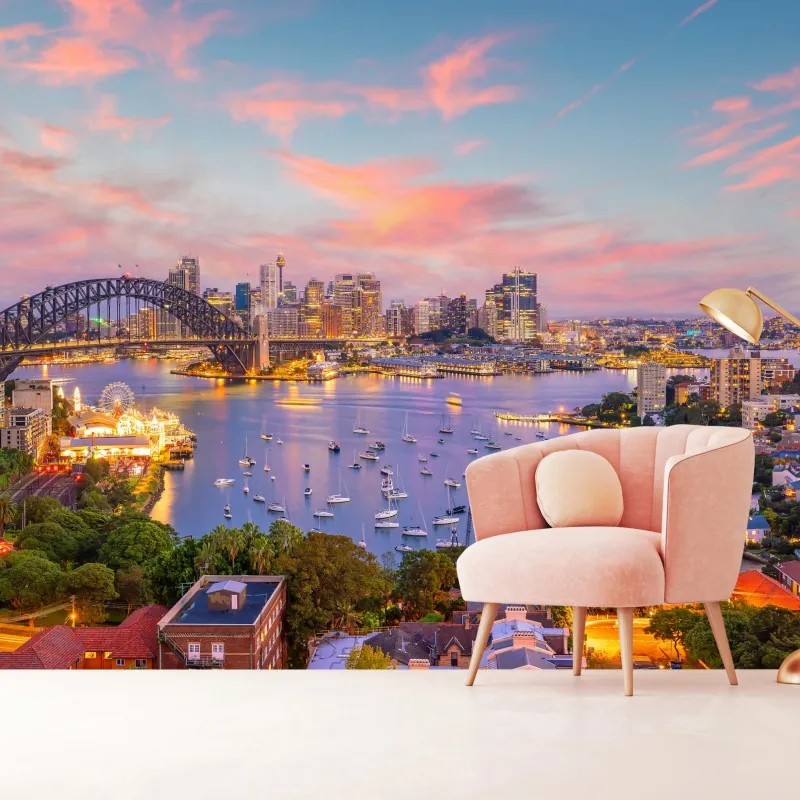 Fototapeta zachód słońca nad Sydney