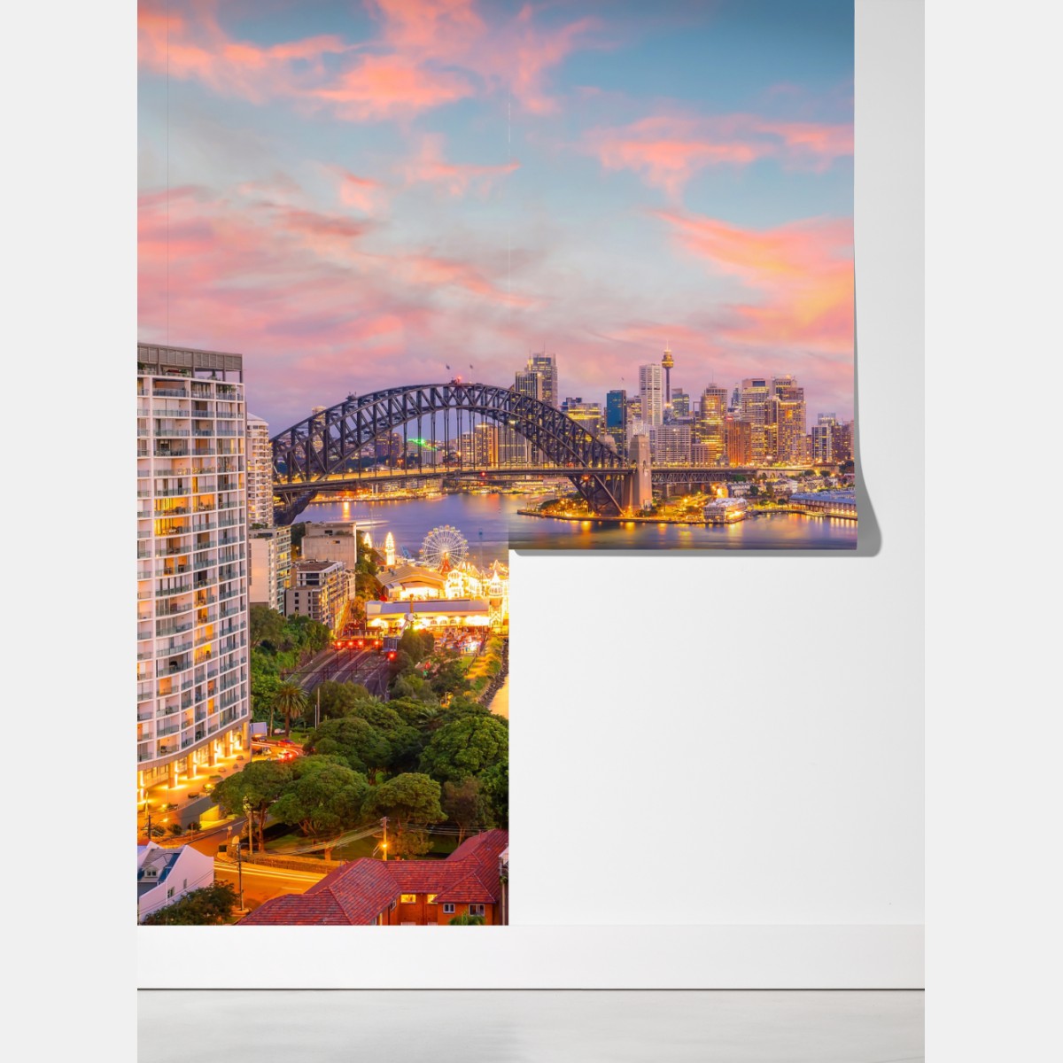 Fototapeta zachód słońca nad Sydney – Wallissimo® Fototapeta zachód słońca nad Sydney – Wallissimo®