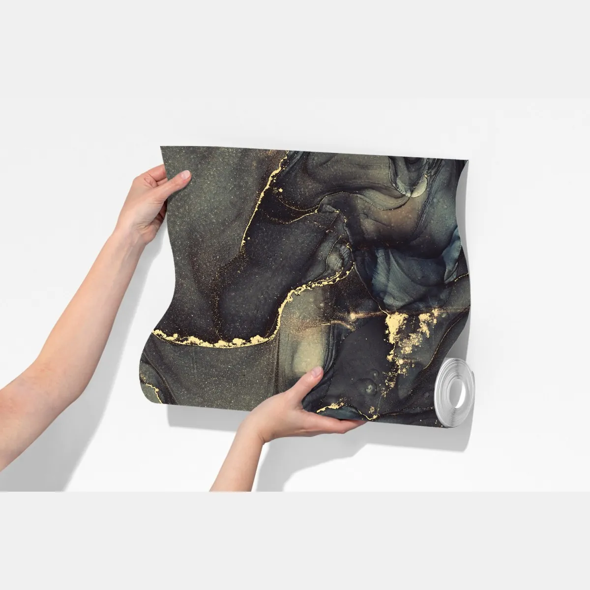 Fototapeta luksusowa abstrakcja alkoholowa ze złotymi żyłkami – Wallissimo® Fototapeta luksusowa abstrakcja alkoholowa ze złotymi żyłkami – Wallissimo®