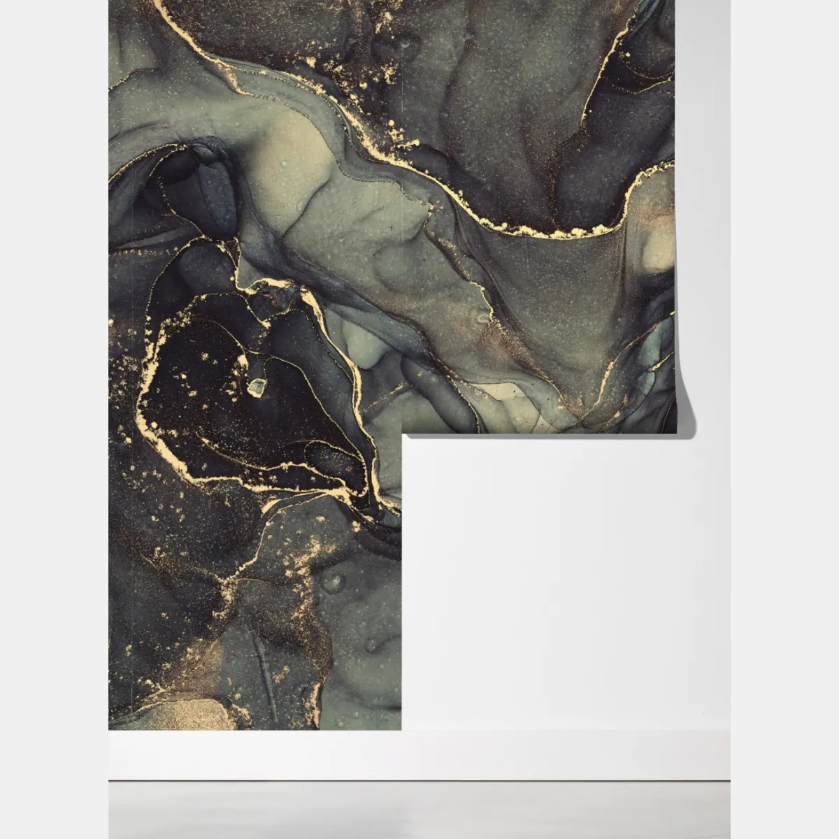 Fototapeta luksusowa abstrakcja alkoholowa ze złotymi żyłkami – Wallissimo® Fototapeta luksusowa abstrakcja alkoholowa ze złotymi żyłkami – Wallissimo®