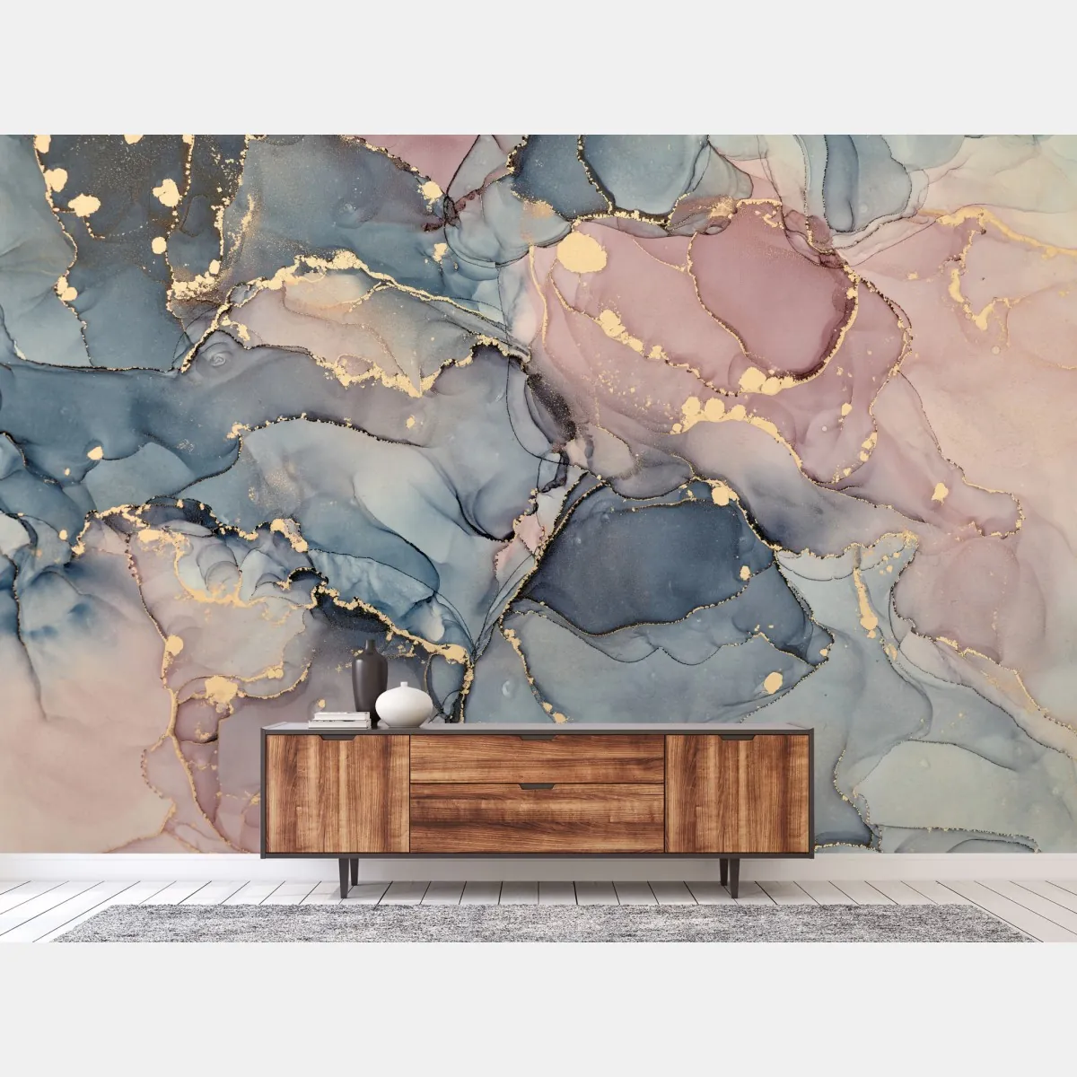 Fototapeta delikatne pastelowe płynne marmury ze złotymi żyłkami – Wallissimo® Fototapeta delikatne pastelowe płynne marmury ze złotymi żyłkami – Wallissimo®