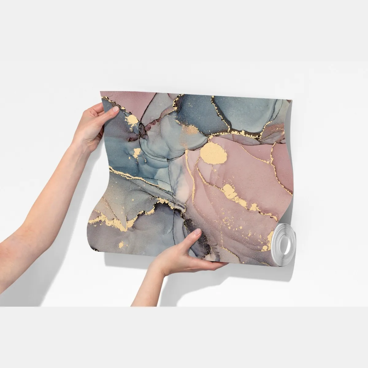 Fototapeta delikatne pastelowe płynne marmury ze złotymi żyłkami – Wallissimo® Fototapeta delikatne pastelowe płynne marmury ze złotymi żyłkami – Wallissimo®