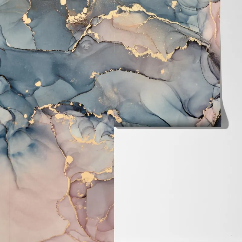 Fototapeta delikatne pastelowe płynne marmury ze złotymi żyłkami – Wallissimo® Fototapeta delikatne pastelowe płynne marmury ze złotymi żyłkami – Wallissimo®