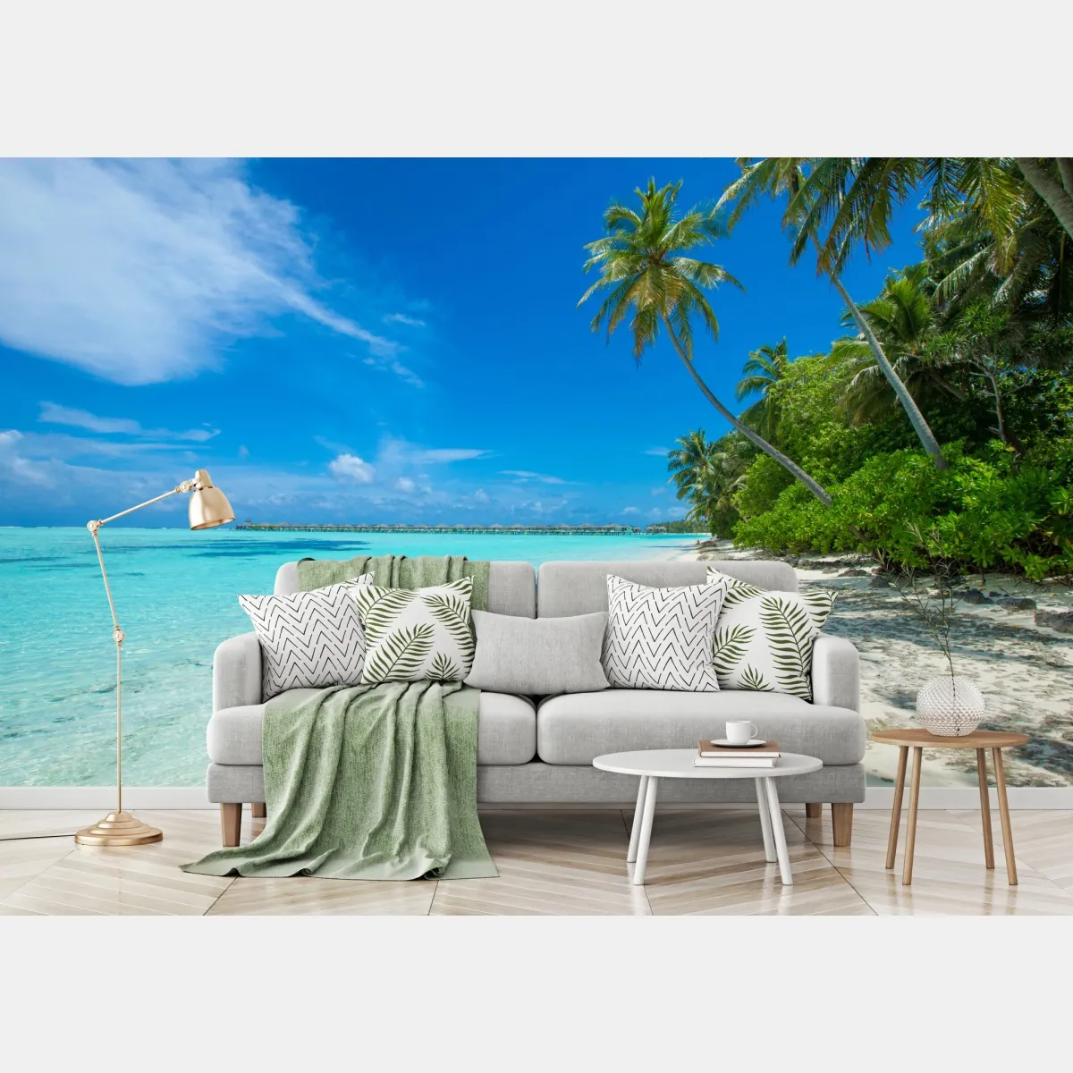 Fototapeta tropikalna plaża na Malediwach – Wallissimo® Fototapeta tropikalna plaża na Malediwach – Wallissimo®