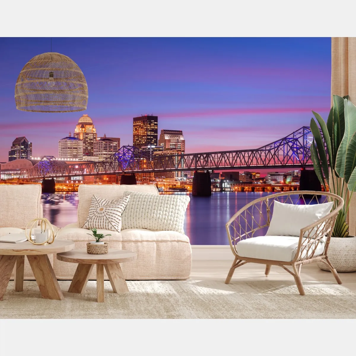 Fototapeta Louisville panorama miasta o zmierzchu – Wallissimo® Fototapeta Louisville panorama miasta o zmierzchu – Wallissimo®
