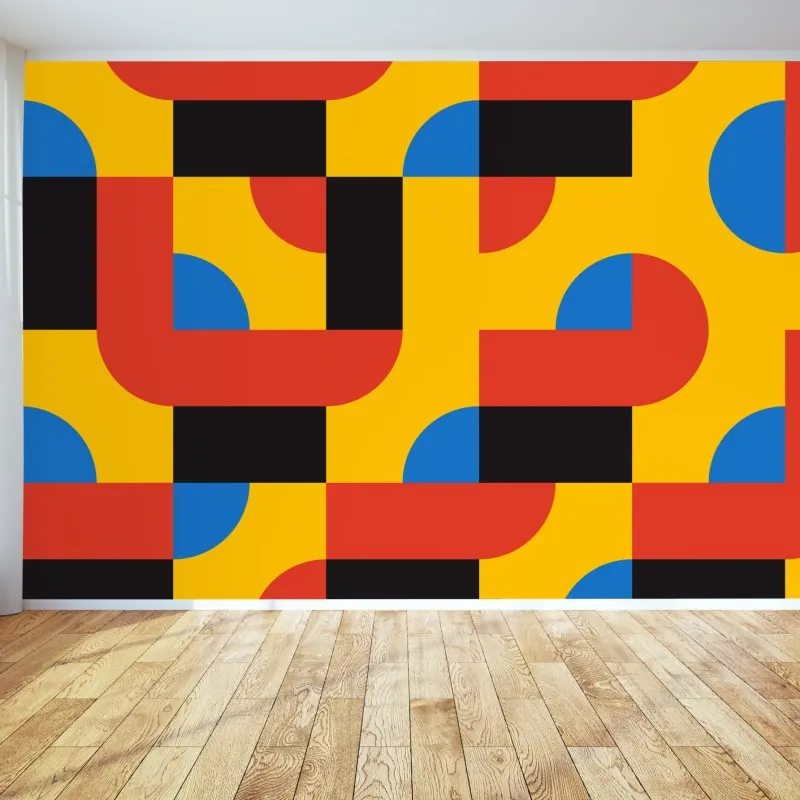 Fototapeta odważny geometryczny wzór na ścianę