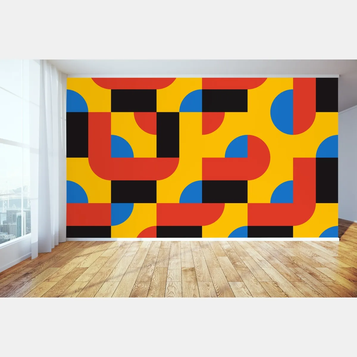 Fototapeta odważny geometryczny wzór na ścianę – Wallissimo® Fototapeta odważny geometryczny wzór na ścianę – Wallissimo®