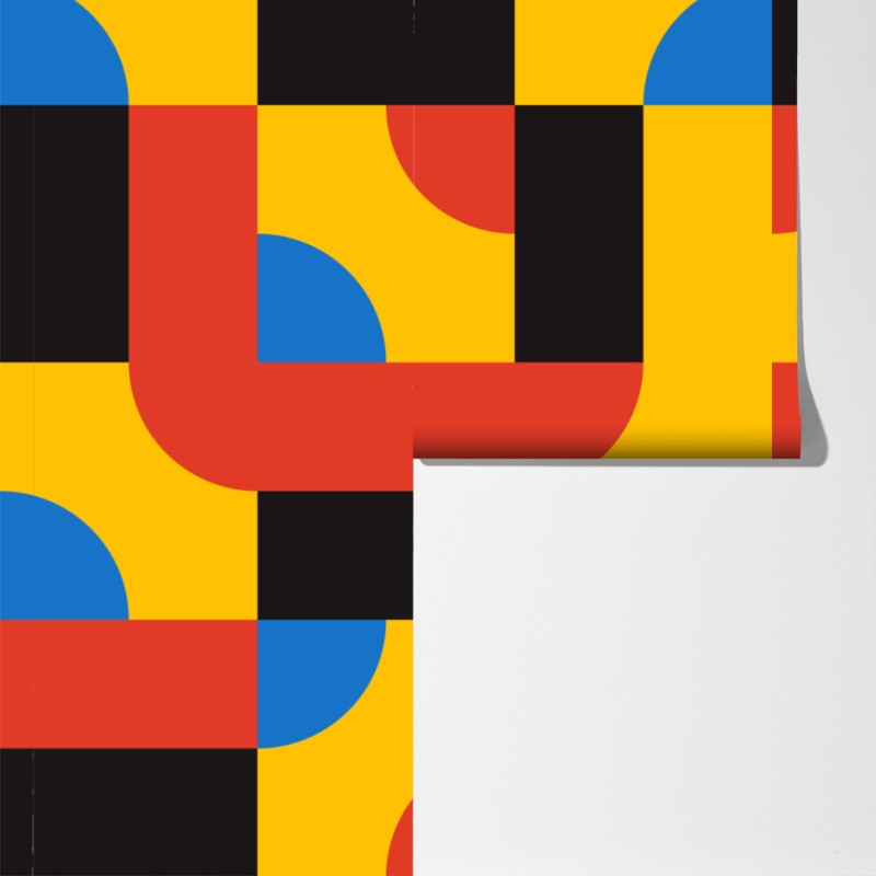 Fototapeta odważny geometryczny wzór na ścianę – Wallissimo® Fototapeta odważny geometryczny wzór na ścianę – Wallissimo®