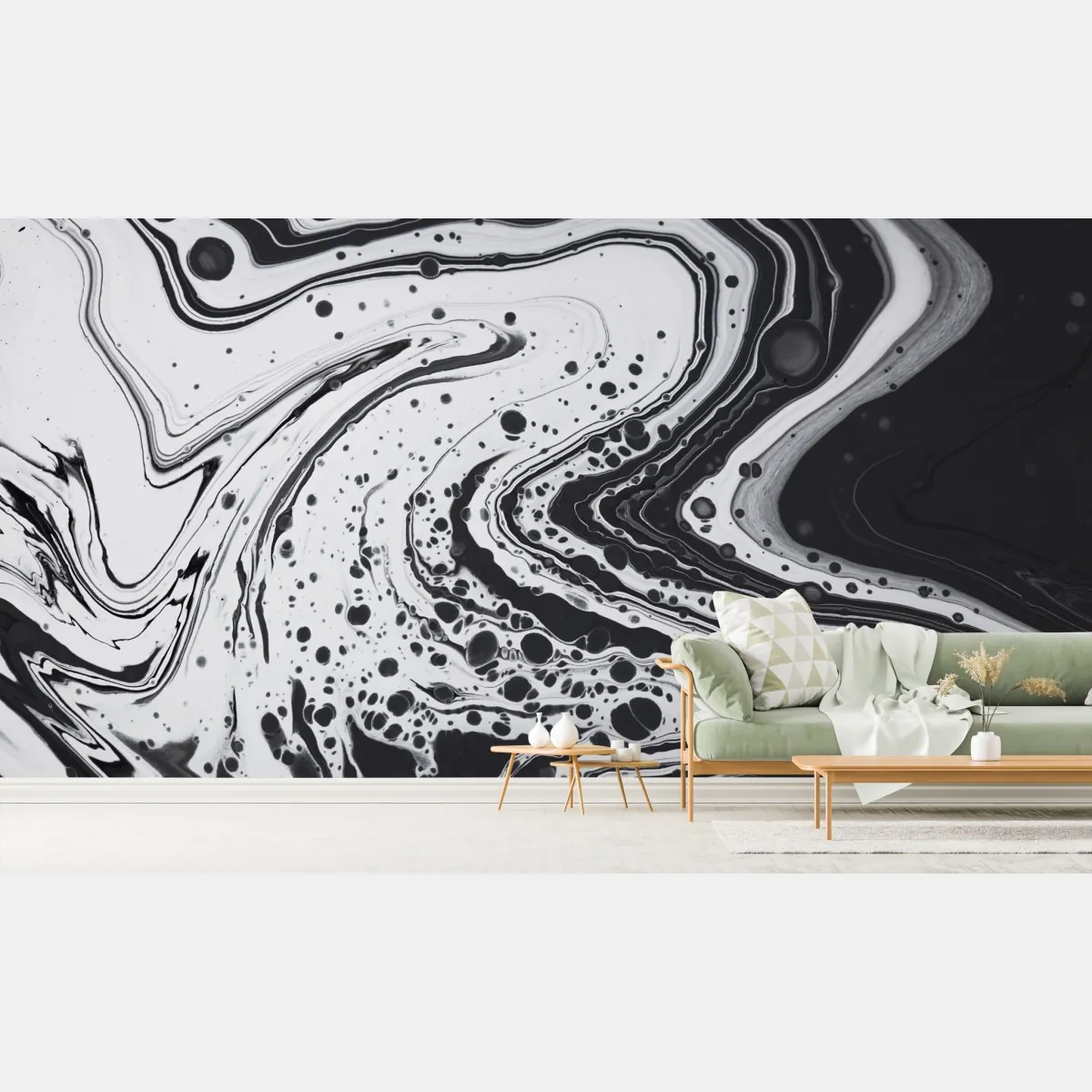 Fototapeta czarno-biała marmurowa abstrakcja – Wallissimo® Fototapeta czarno-biała marmurowa abstrakcja – Wallissimo®