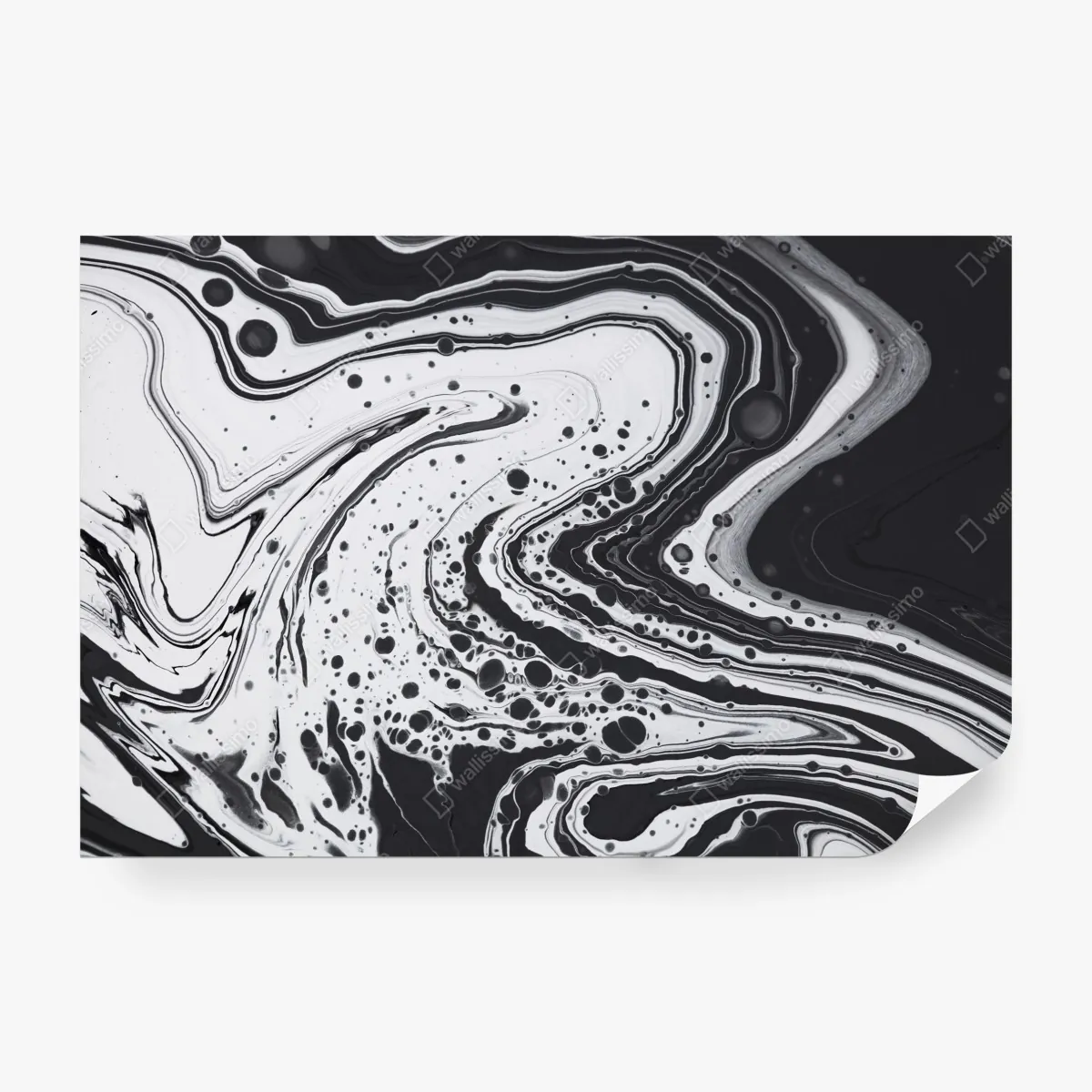 Fototapeta czarno-biała marmurowa abstrakcja – Wallissimo® Fototapeta czarno-biała marmurowa abstrakcja – Wallissimo®
