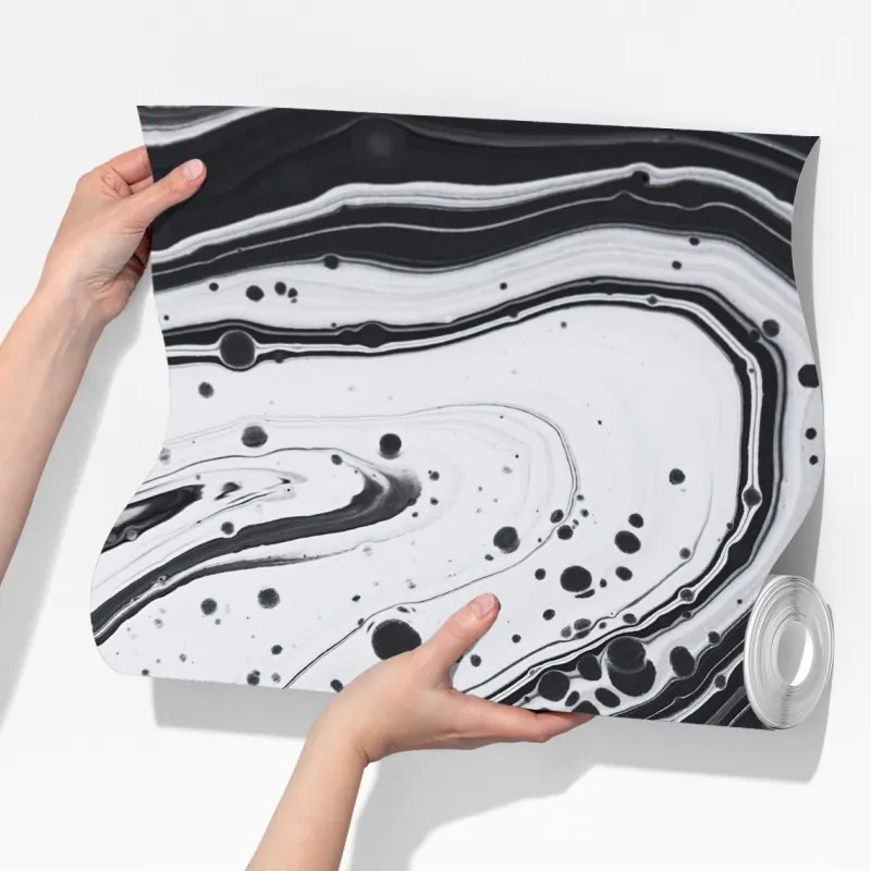 Fototapeta czarno-biała marmurowa abstrakcja – Wallissimo® Fototapeta czarno-biała marmurowa abstrakcja – Wallissimo®