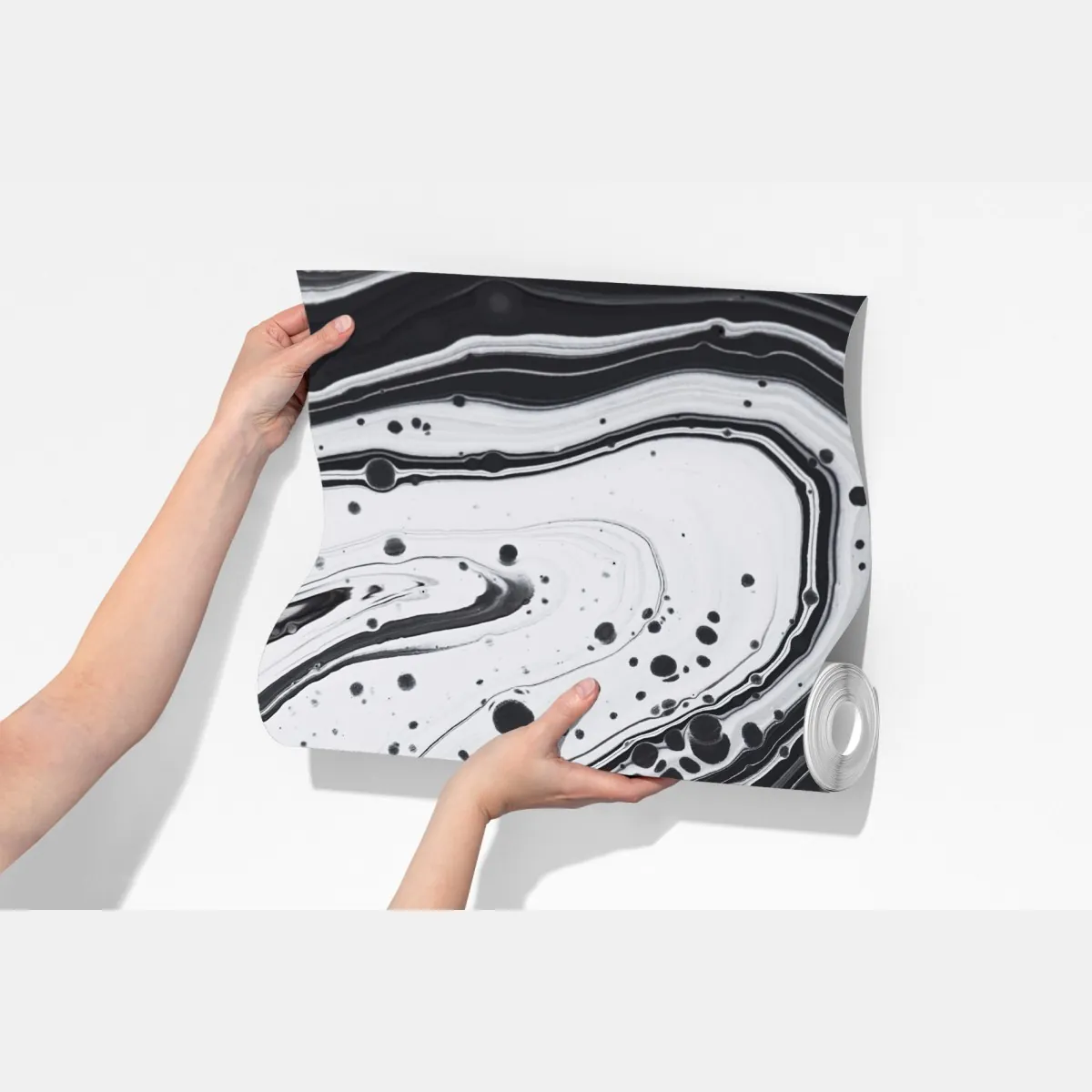 Fototapeta czarno-biała marmurowa abstrakcja – Wallissimo® Fototapeta czarno-biała marmurowa abstrakcja – Wallissimo®