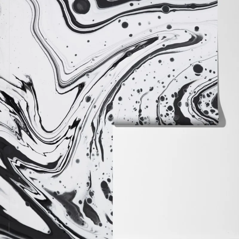 Fototapeta czarno-biała marmurowa abstrakcja – Wallissimo® Fototapeta czarno-biała marmurowa abstrakcja – Wallissimo®