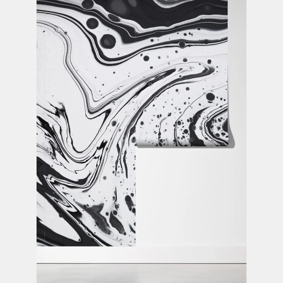 Fototapeta czarno-biała marmurowa abstrakcja – Wallissimo® Fototapeta czarno-biała marmurowa abstrakcja – Wallissimo®
