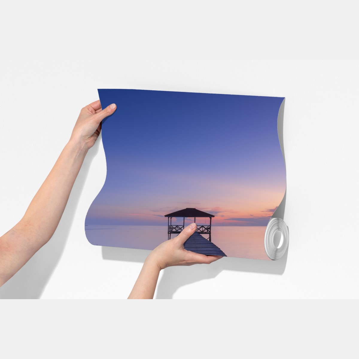 Fototapeta spokojne drewniane molo o zachodzie słońca – Wallissimo® Fototapeta spokojne drewniane molo o zachodzie słońca – Wallissimo®