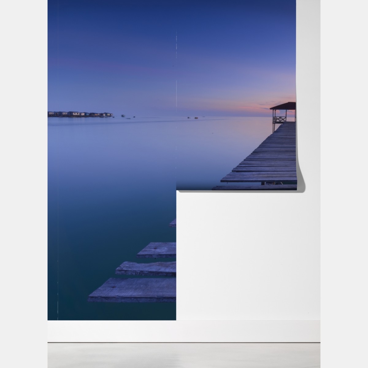 Fototapeta spokojne drewniane molo o zachodzie słońca – Wallissimo® Fototapeta spokojne drewniane molo o zachodzie słońca – Wallissimo®