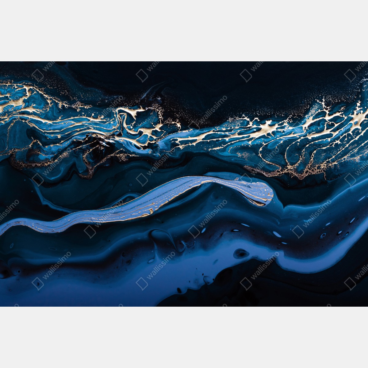 Fototapeta granatowo-złota abstrakcja w ruchu – Wallissimo® Fototapeta granatowo-złota abstrakcja w ruchu – Wallissimo®