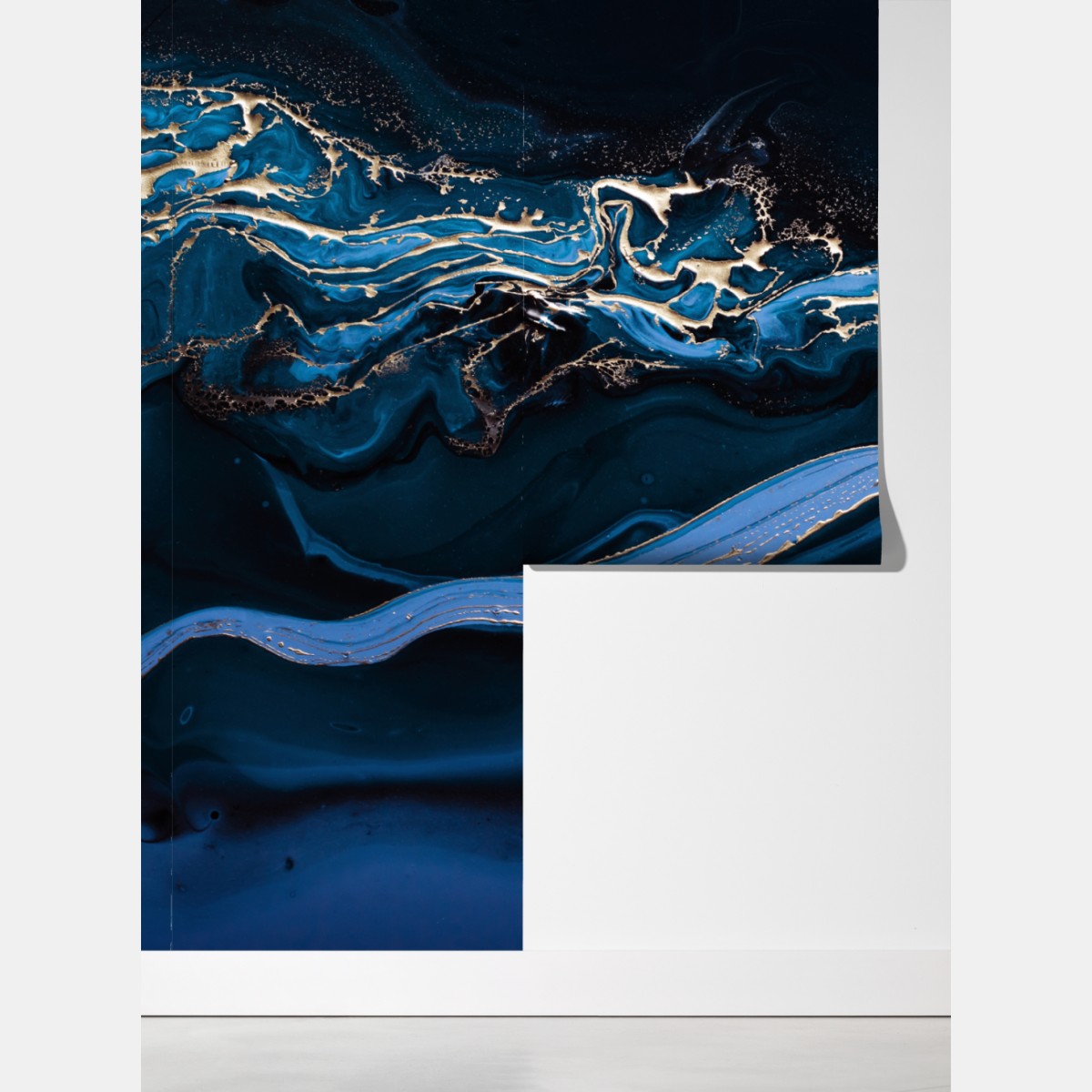 Fototapeta granatowo-złota abstrakcja w ruchu – Wallissimo® Fototapeta granatowo-złota abstrakcja w ruchu – Wallissimo®